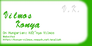 vilmos konya business card